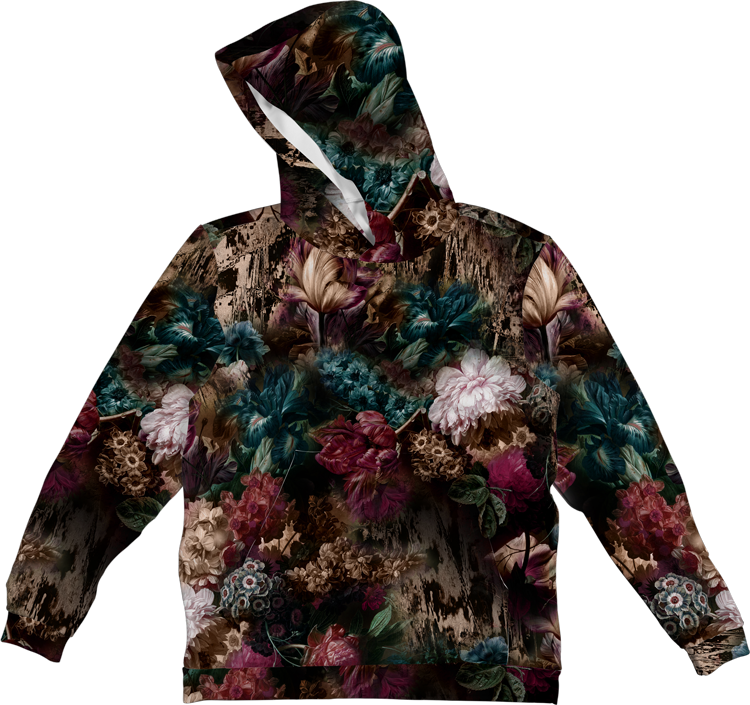 Winter floral hoodie i best sale