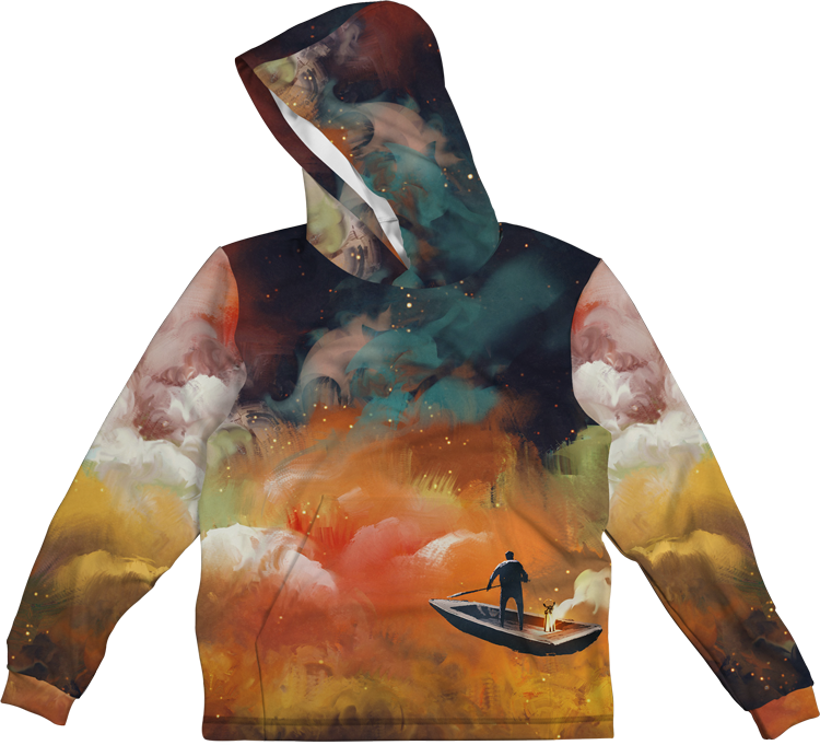 BOAT OUTER SPACE LIGHTWEIGHT SUN HOODIE