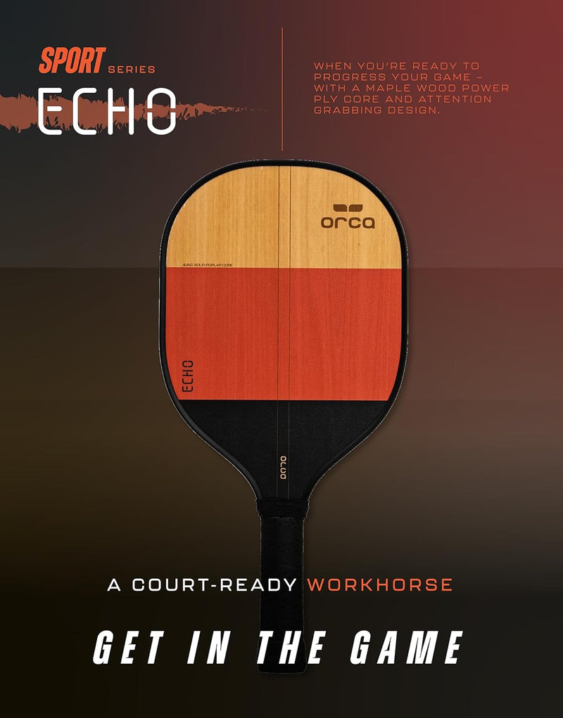 Orca Pickleball Paddles, Sports Series Wood Pickleball Paddle Sets, Pickleball Paddles Starter Set with Pickleballs and Accessories