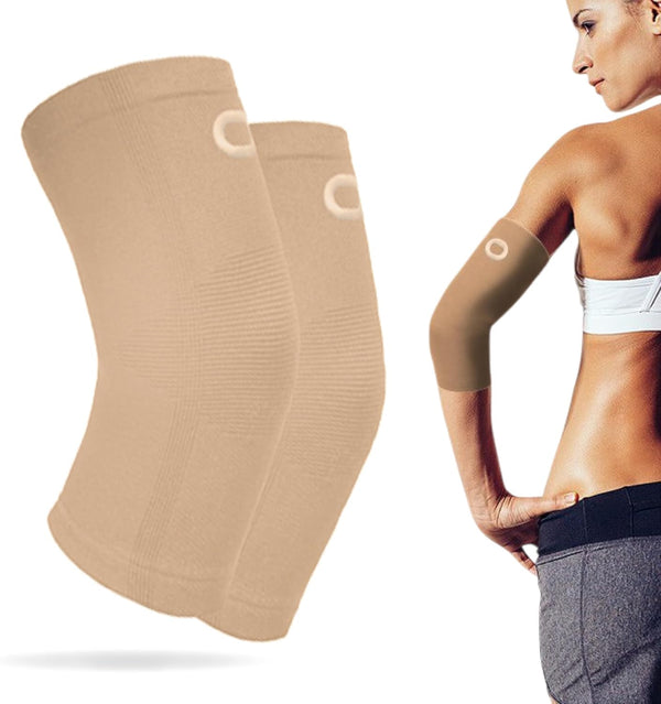 Elbow Brace Compression Sleeve (1 Pair) - Instant Arm Support Elbow Sleeves for Tendonitis, Arthritis, Bursitis, Golfers & Tennis Elbow Brace, Treatment, Workouts, Weightlifting, Pain Relief, Recovery