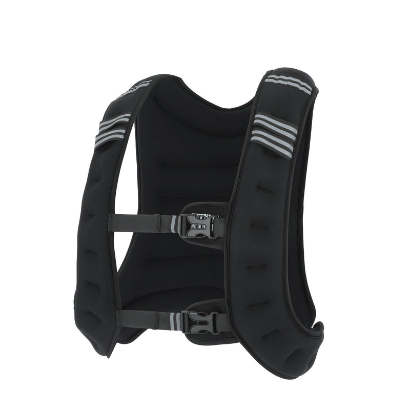 Weighted Vest 10-20Lbs Weight Reflective Workout Strength Training Running Black