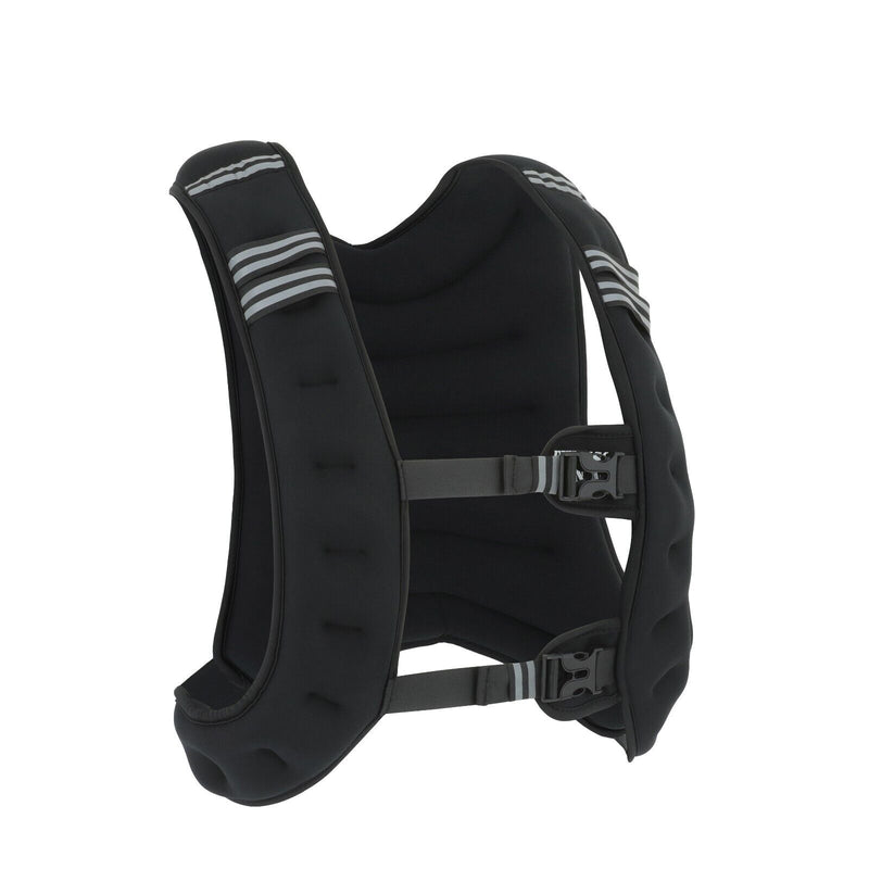 Weighted Vest 10-20Lbs Weight Reflective Workout Strength Training Running Black