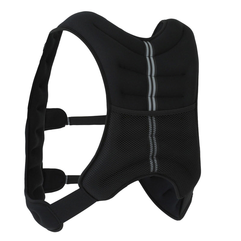 Weighted Vest 10-20Lbs Weight Reflective Workout Strength Training Running Black