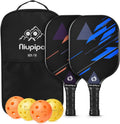 Pickleball Paddles Set of 2, USAPA Approved Lightweight Pickleball Rackets, Durable Fiberglass Pickleball Paddles Set with Polypropylene Honeycomb Core