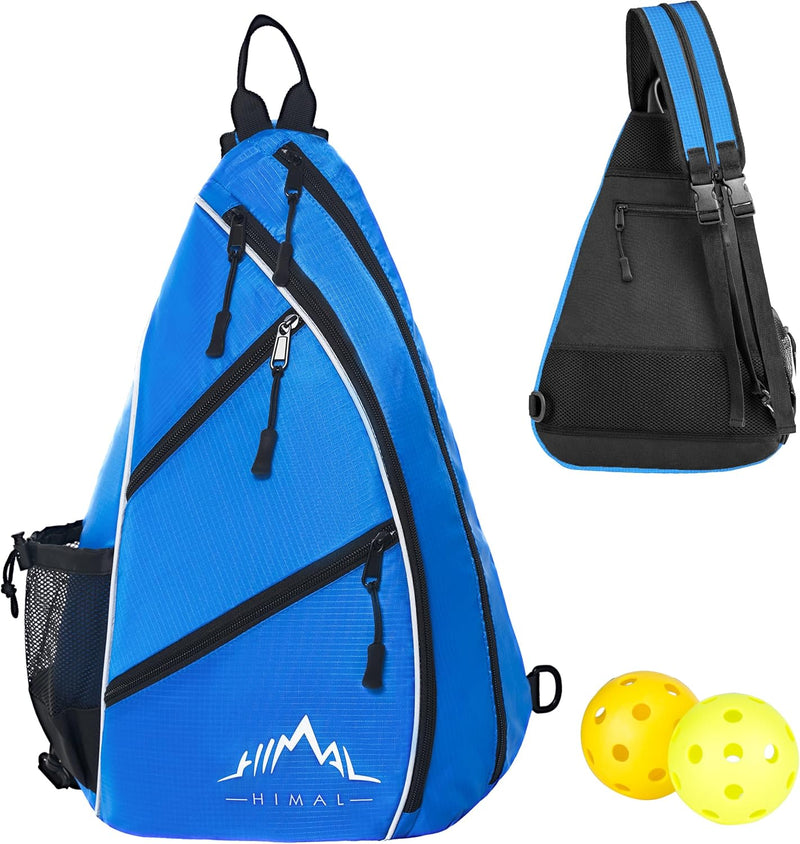 Pickleball Bag-Adjustable Pickleball,Tennis,Racketball Sling Bag-Pickleball Backpack with Water Bottle Holder for Men