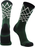 Elite Basketball Socks with Net Crew Length - Made in the USA