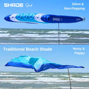 Shadesock – the World’S 1St Wind-Inflating, Beach Shade – Silent, Non-Flapping Design, 8X10Ft Auto-Directing Canopy – Light-Weight and Portable – Easy 2 Minute Set-Up