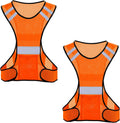 Reflective Running Vest, High Visibility Running Gear with Large Pocket