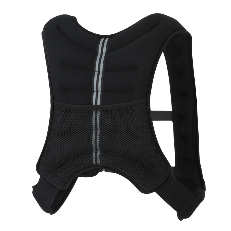 Weighted Vest 10-20Lbs Weight Reflective Workout Strength Training Running Black
