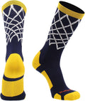 Elite Basketball Socks with Net Crew Length - Made in the USA