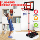 Kids Basketball Hoop with Stand, Adjustable Basketball Set, Toddler Basketball T