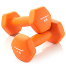 Neoprene Hex Dumbbell Hand Weights, Set of 2 - Workout Strength Training