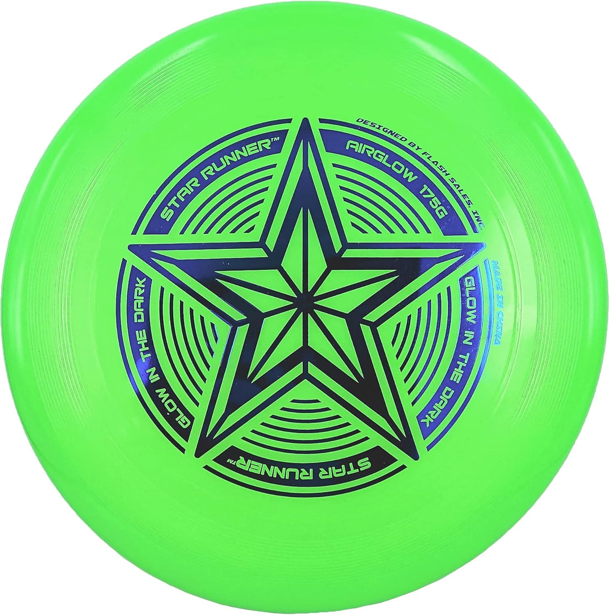 Ultimate Frisbee Disc 175G Glowing Flying Disc: 175 Gram Star Glow in