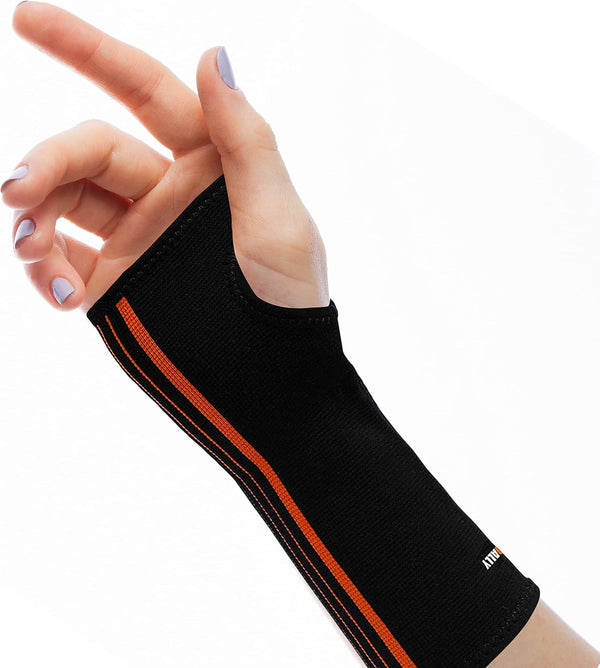 ® - Forearm and Wrist Brace for Carpal Tunnel & Exercise, Moisture-Wicking Adjustable Wrist Wraps, Muscle Recovery Wrist Support, Small