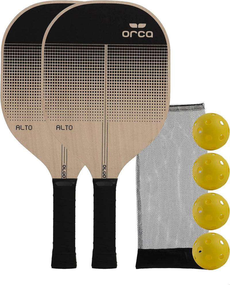 Orca Pickleball Paddles, Sports Series Wood Pickleball Paddle Sets, Pickleball Paddles Starter Set with Pickleballs and Accessories