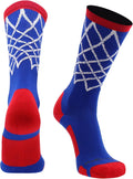 Elite Basketball Socks with Net Crew Length - Made in the USA