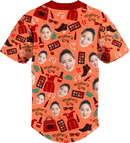 Baseball Button Up | Mother's Day | Poly-cotton fabric - Orange