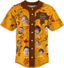 Baseball Button Up | Thanksgiving Day | Poly-cotton fabric - Yellow