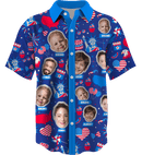 Collar Button Up | Independence Day | Icy SuperFLEX fabric - Royal Blue