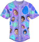 Baseball Button Up | Easter Day | Poly-cotton fabric - Purple