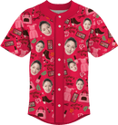 Baseball Button Up | Mother's Day | Poly-cotton fabric - Berry Pink
