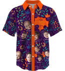 Collar Button Up | Thanksgiving Day | Poly-Cotton fabric - Purple