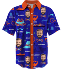 Collar Button Up | Father's Day | Icy SuperFLEX fabric - Blue