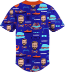 Baseball Button Up | Father's Day | Poly-cotton fabric - Blue