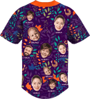 Baseball Button Up | Thanksgiving Day | Poly-cotton fabric - Purple