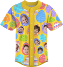 Baseball Button Up | Easter Day | Poly-cotton fabric - Yellow