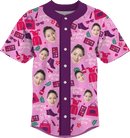 Baseball Button Up | Mother's Day | Poly-cotton fabric - Candy Pink