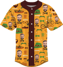 Baseball Button Up | Father's Day | Poly-cotton fabric - Yellow