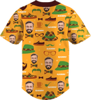Baseball Button Up | Father's Day | Poly-cotton fabric - Yellow