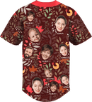 Baseball Button Up | Thanksgiving Day | Poly-cotton fabric - Brown