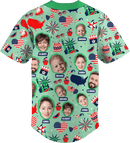 Baseball Button Up | Independence Day | Poly-cotton fabric - Green