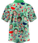 Collar Button Up | Independence Day | Icy SuperFLEX fabric - Green