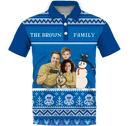 Polo | FestiveFam | Poly-Cotton fabric - Blue