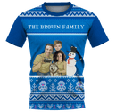 Jersey | FestiveFam | Poly-Cotton fabric - Blue