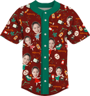 Baseball Button Up | Mother's Day | Poly-cotton fabric - Berry Cocoa