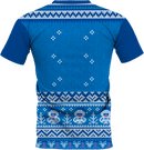Jersey | FestiveFam | Poly-Cotton fabric - Blue