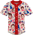 Baseball Button Up | Independence Day | Poly-cotton fabric - Cream
