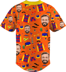 Baseball Button Up | Father's Day | Poly-cotton fabric - Orange 1