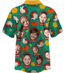 Collar Button Up | Thanksgiving Day | Poly-Cotton fabric - Green