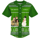 Baseball Button Up | FestiveFam | Poly-cotton fabric - Green