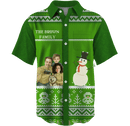 Collar Button Up | FestiveFam | Poly-Cotton fabric - Green