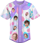 Baseball Button Up | Easter Day | Poly-cotton fabric - Lavender White