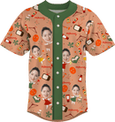 Baseball Button Up | Mother's Day | Poly-cotton fabric - Peach Cocoa