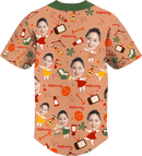 Baseball Button Up | Mother's Day | Poly-cotton fabric - Peach Cocoa