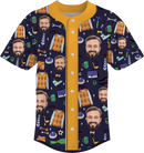 Baseball Button Up | Father's Day | Poly-cotton fabric - Dark Blue