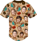 Baseball Button Up | Thanksgiving Day | Poly-cotton fabric - Light Brown